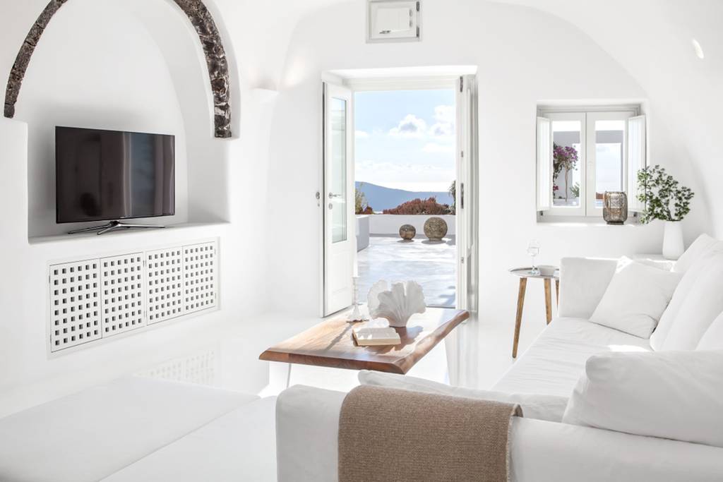 villa de luxe a santorin salon