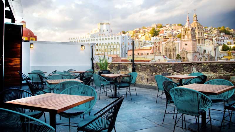 hôtel de luxe à guanajuato rooftop