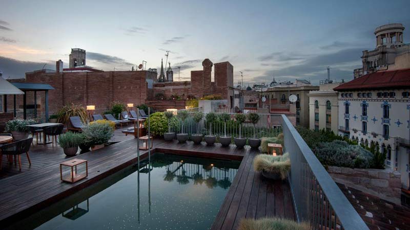 hôtel de charme à Barcelone piscine