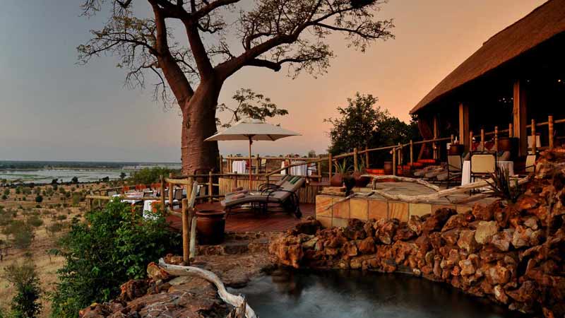 lodge de charme au botswana vue