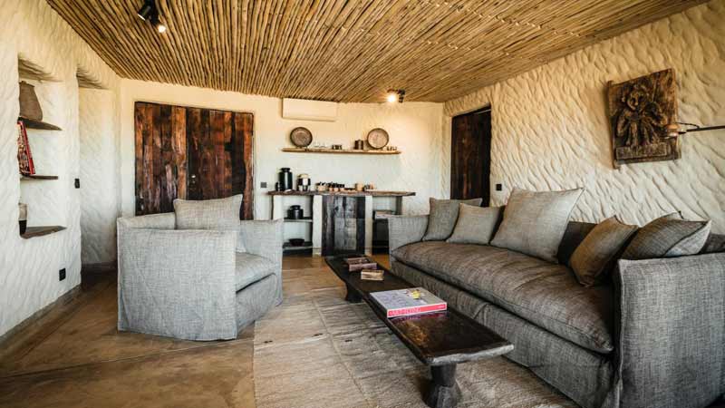 lodge de luxe en namibie salon