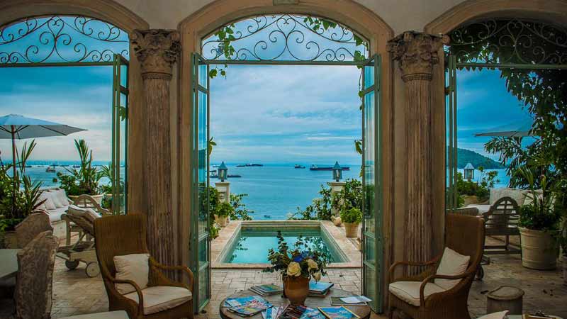 hôtel de luxe sur l'île de Taboga terrasse2