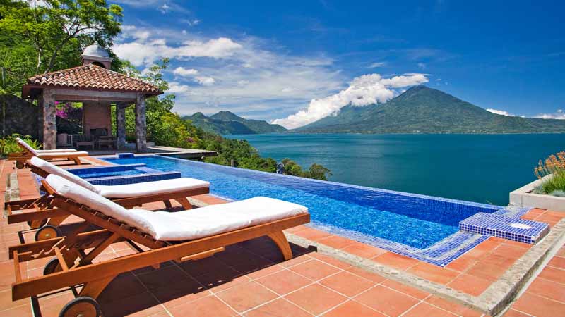hôtel de luxe au guatemala piscine