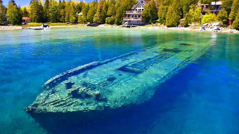 faire du snorkeling sur epave ontario