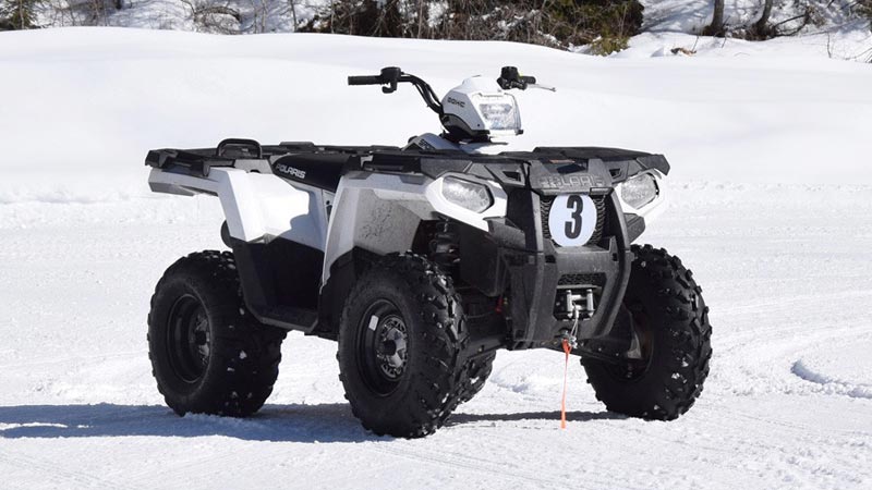 quad sur glace a flaine machine