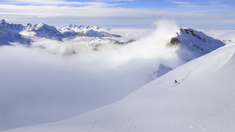 skier a flaine hors pistes