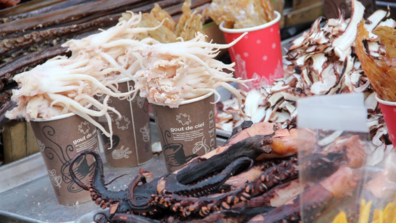 street food corée : Salade de poulpe